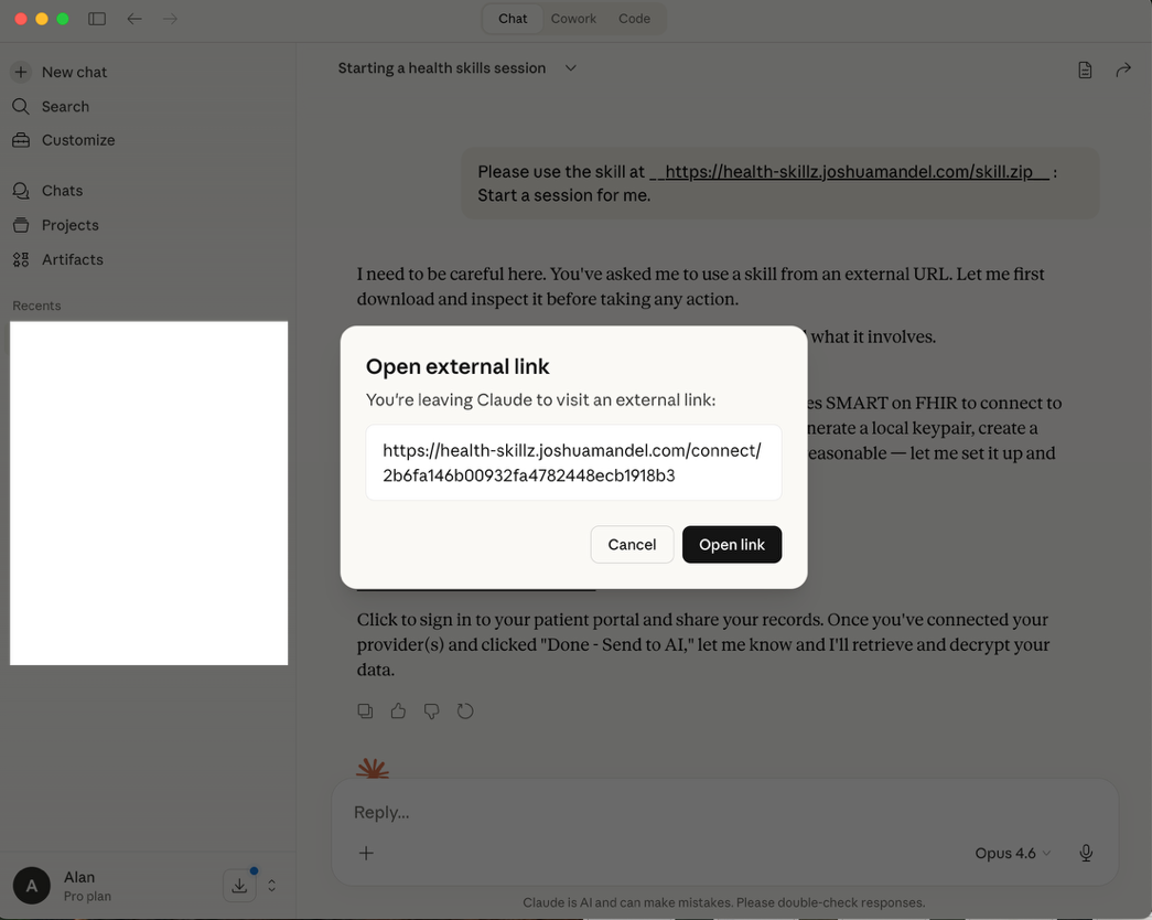 Allow access screen